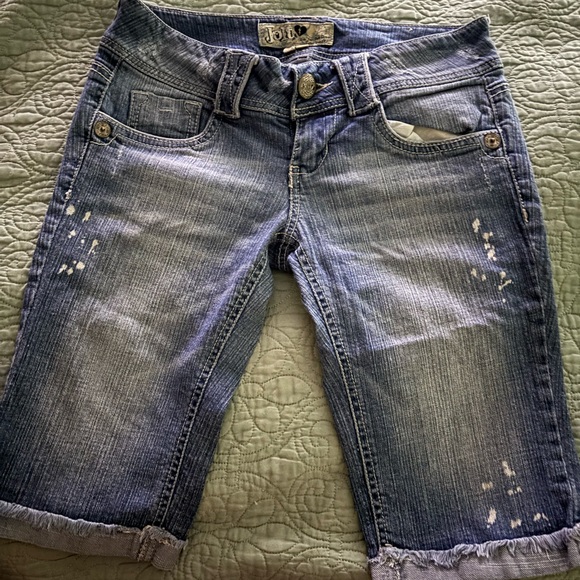 Jolt Bermuda Denim Shorts -Lightning Bolt Pocket! Size 5 - Picture 1 of 3